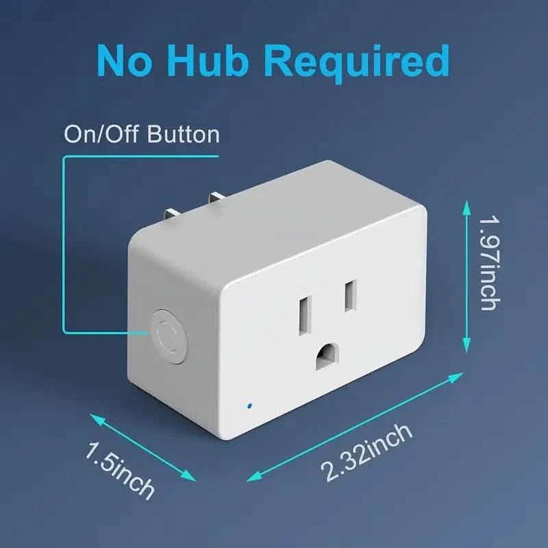 Lot de 2 : Prise intelligente Wi-Fi – 15A, minuterie et contrôle par application, compatible avec Alexa et Google Home