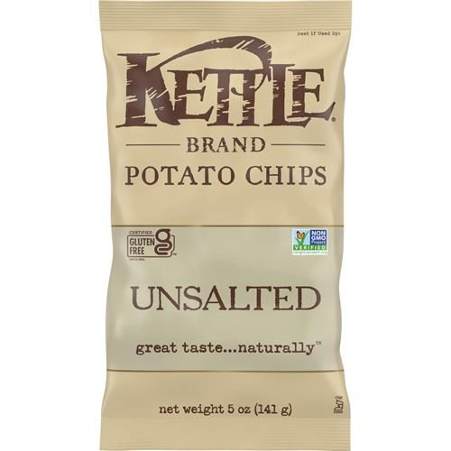 Croustilles Kettle Brand, croustilles Kettle non salées, 5 oz