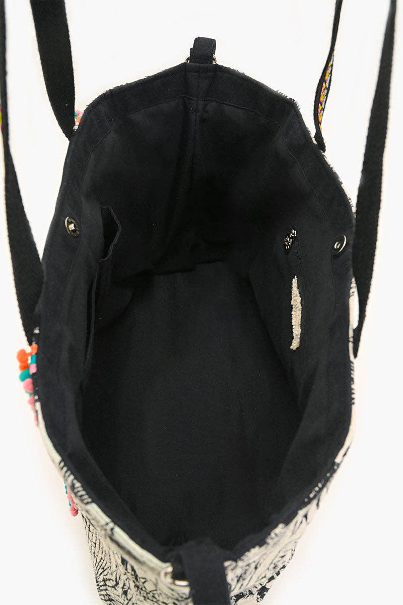 Sac cabas orné Léopard Tropical