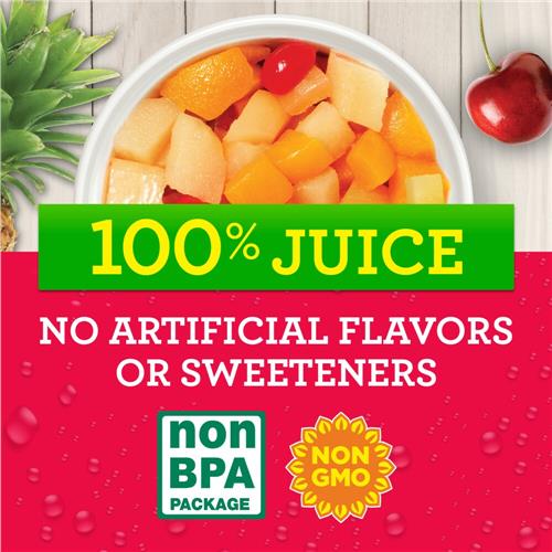 Kroger Yellow Cling Diced Peach Cups in 100% Juice 24 ct / 4 oz