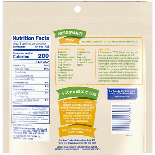 Kroger Noix décortiquées (moitiés et morceaux) 227 g