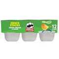Pringles Chips de pommes de terre, collations pour le déjeuner, collations sur le pouce, paquets de collations, Crème sure et oignon, plateau de 249 g (12 tasses)