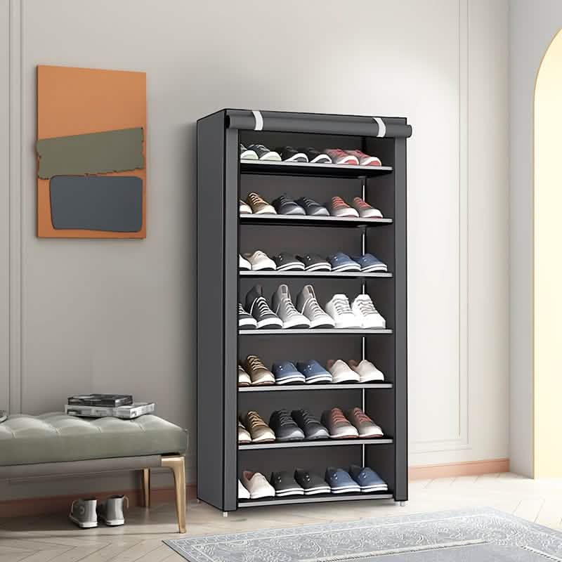 Étagère de rangement à chaussures à 10 niveaux et 9 grilles, organisateur de placard