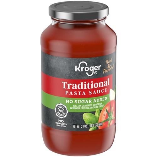 Sauce traditionnelle pour pâtes sans sucre ajouté Kroger 680 g
