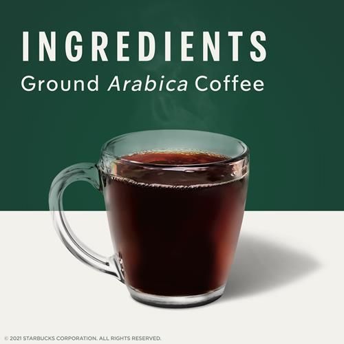 Café moulu Starbucks, café torréfié moyen, mélange petit-déjeuner, 100 % Arabica, 1 sac (340 g)