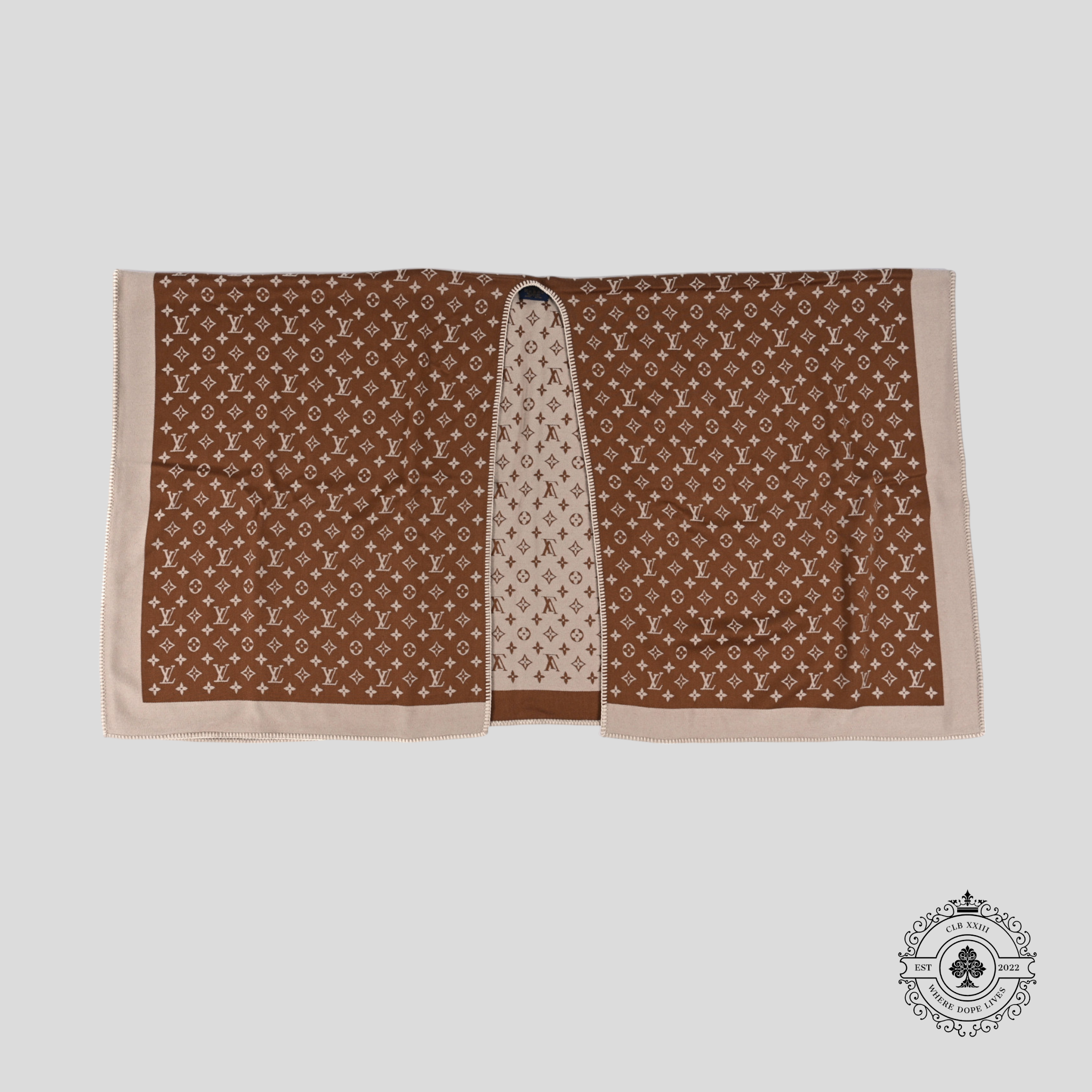 Poncho Monogram Louis Vuitton marron