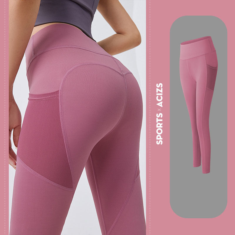 🧘‍♀️ Legging de yoga taille haute pour femme avec poches
