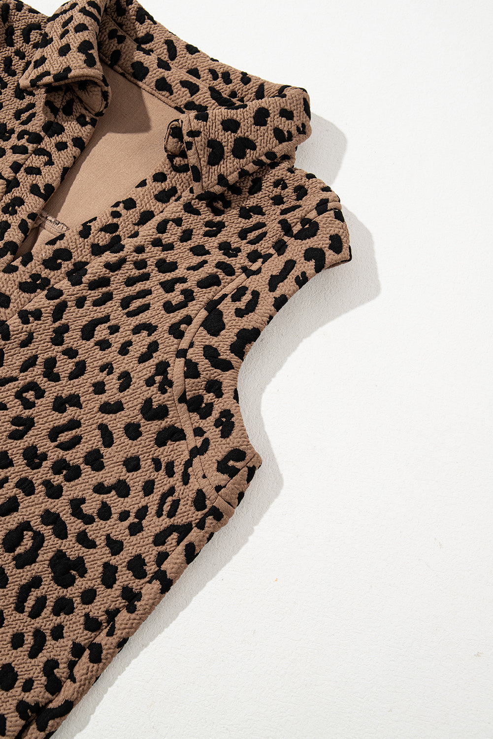 Robe Mini Léopard Chic et Élégante sans Manches d'Été de Luxe pour Femme