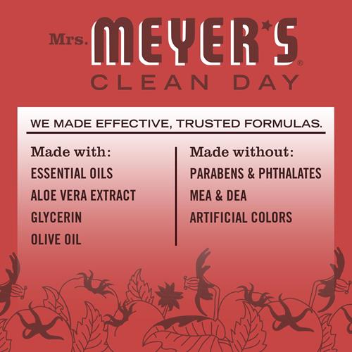 Mrs. Meyers Clean Day Savon Liquide pour les Mains, Parfum Feuille de Tomate, Bouteille de 370 ml