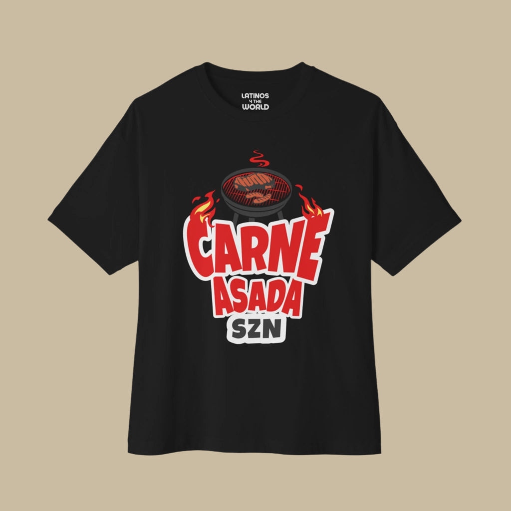 T-shirt SAISON CARNE ASADA | Barbecue 4 juillet USA Viva Mexico Américain | Tees Drôles Viraux Fierté Latino