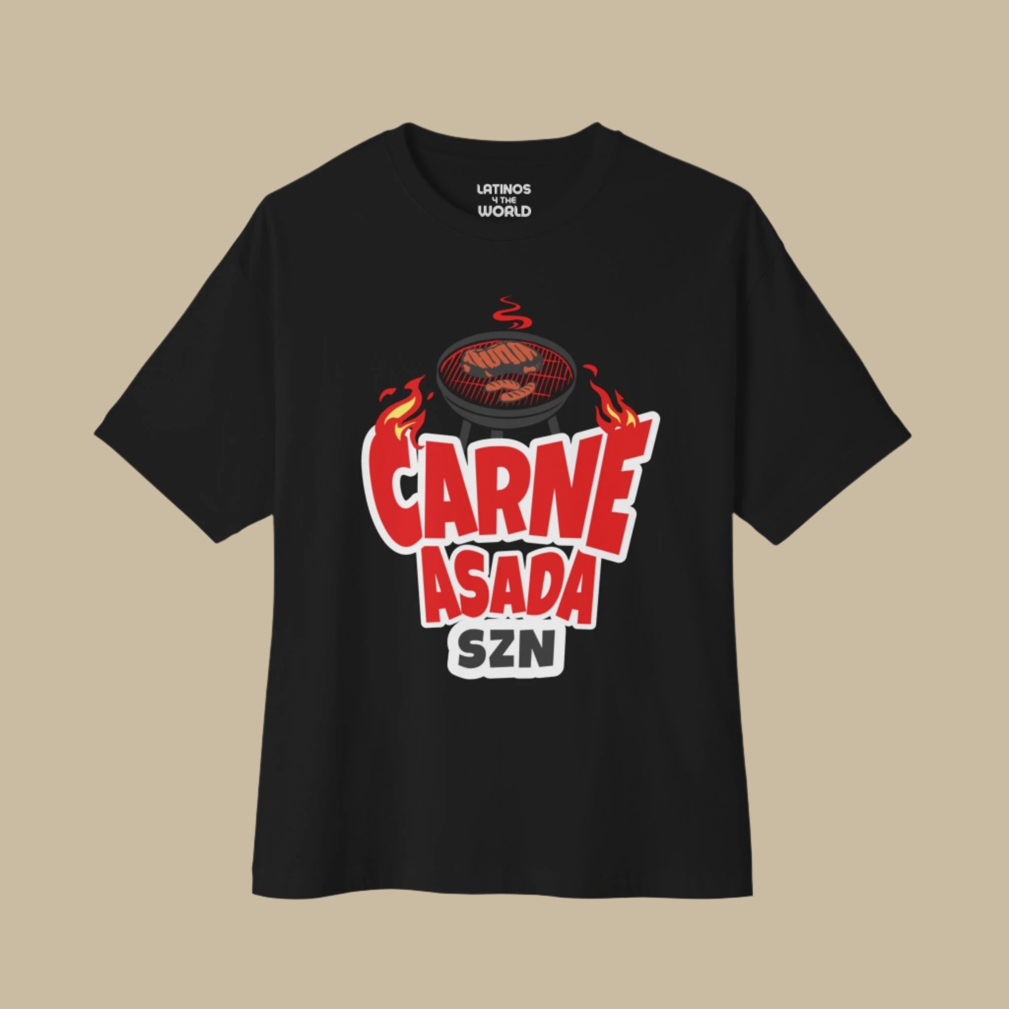 T-shirt SAISON CARNE ASADA | Barbecue 4 juillet USA Viva Mexico Américain | Tees Drôles Viraux Fierté Latino