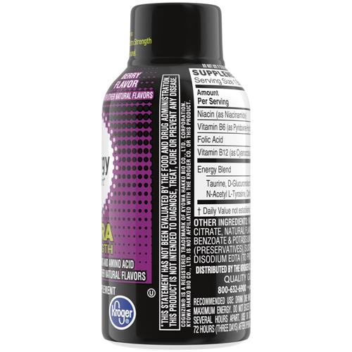 Kroger Boisson Énergisante aux Baies Shot Bouteille 2 fl oz