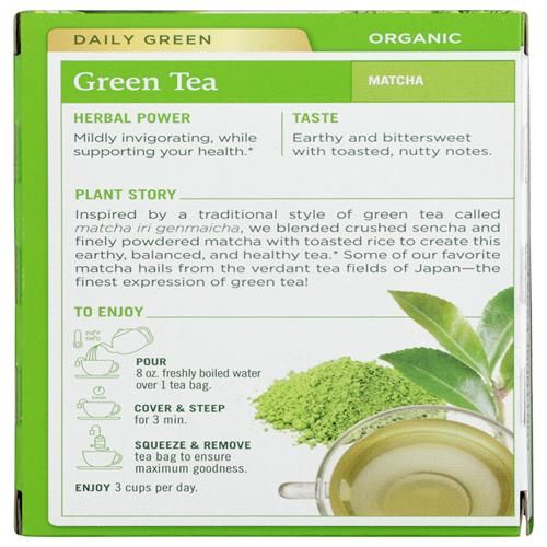 Traditional Medicinals, Tisane biologique riz grillé matcha vert, 16 sachets