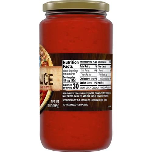 Sauce pour pizza style charcutier Kroger 14 oz
