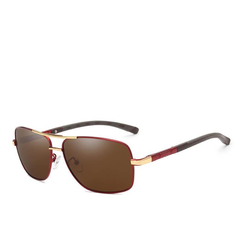 Lunettes de soleil pour hommes de marque, en aluminium et magnésium, verres polarisés miroir