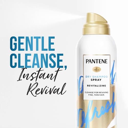 Pantene Pro-V Refresh Shampooing Sec en Spray, Volumisant et Nettoyant à la Vitamine B5, Pour Cheveux Fins, Clairsemés et Colorés, 125 ml