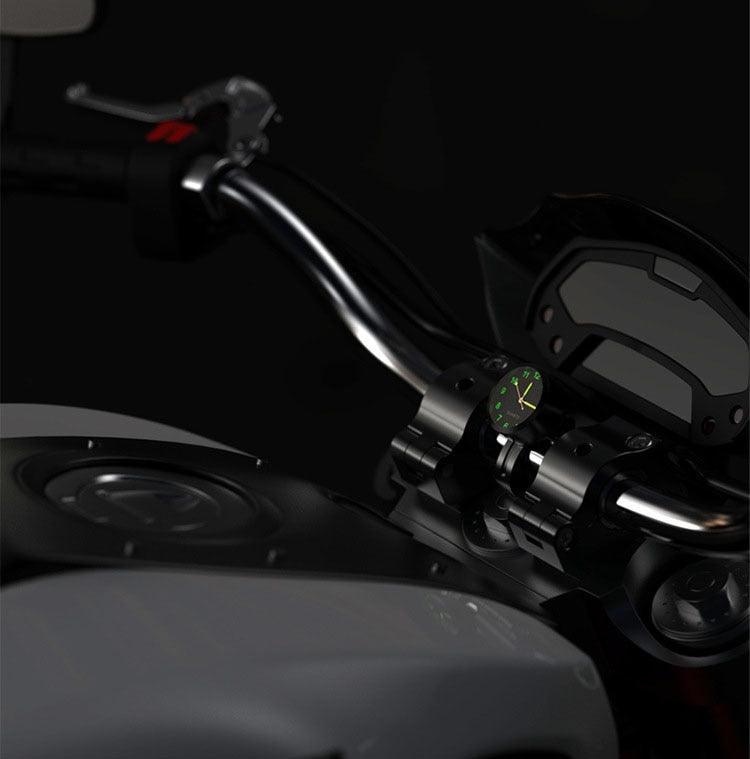 Montre de guidon universelle 7/8" pour moto, poignée de vélo, horloge de cadran, support de guidon de moto, horloge lumineuse, cadran de montre étanche pour scooter, vélo, moteur, VTT