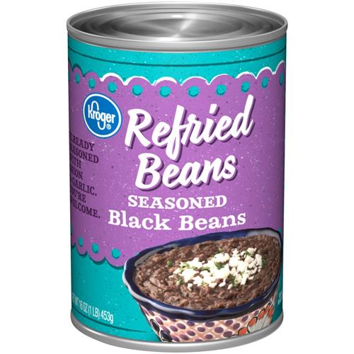 Haricots noirs frits assaisonnés Kroger 454 g