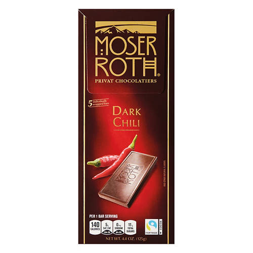 Moser Roth Dark Chocolate Chili Bar - 4.4 oz
