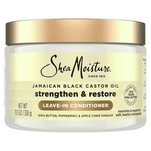Sheamoisture 100% pur revitalisant sans rinçage à l'huile de ricin noire de Jamaïque pour cheveux abîmés et pour adoucir et démêler les cheveux 325 ml