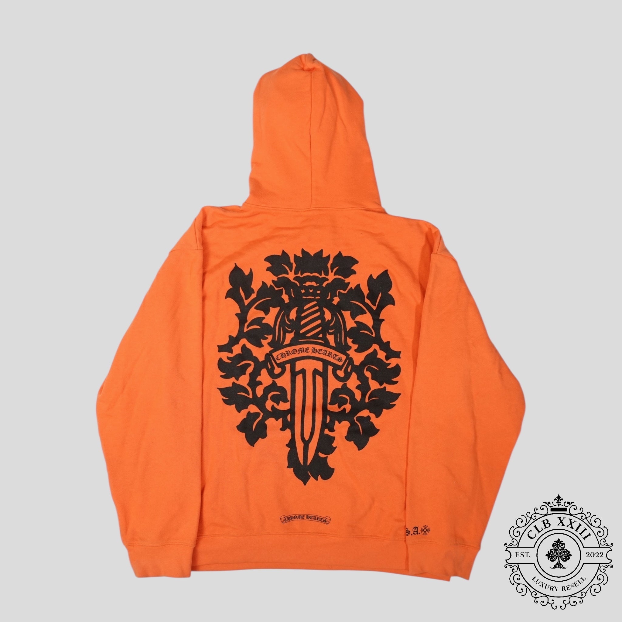 Sweat à capuche Chrome Hearts Vine Dagger orange