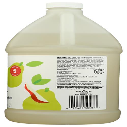 Recharge de savon liquide pour les mains Whole Foods Market, Poire Anjou, 1,89 L