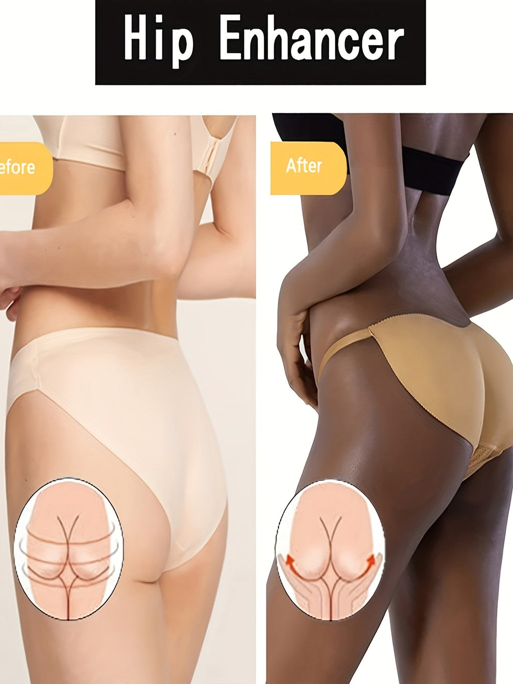 Culotte Invisible Push-up Effet Faux Fesses pour Femme – Lingerie Féminine Ultra-Fine, Respirante et Sans Couture pour un Rehaussement Naturel et un Confort Optimal Toute la Journée