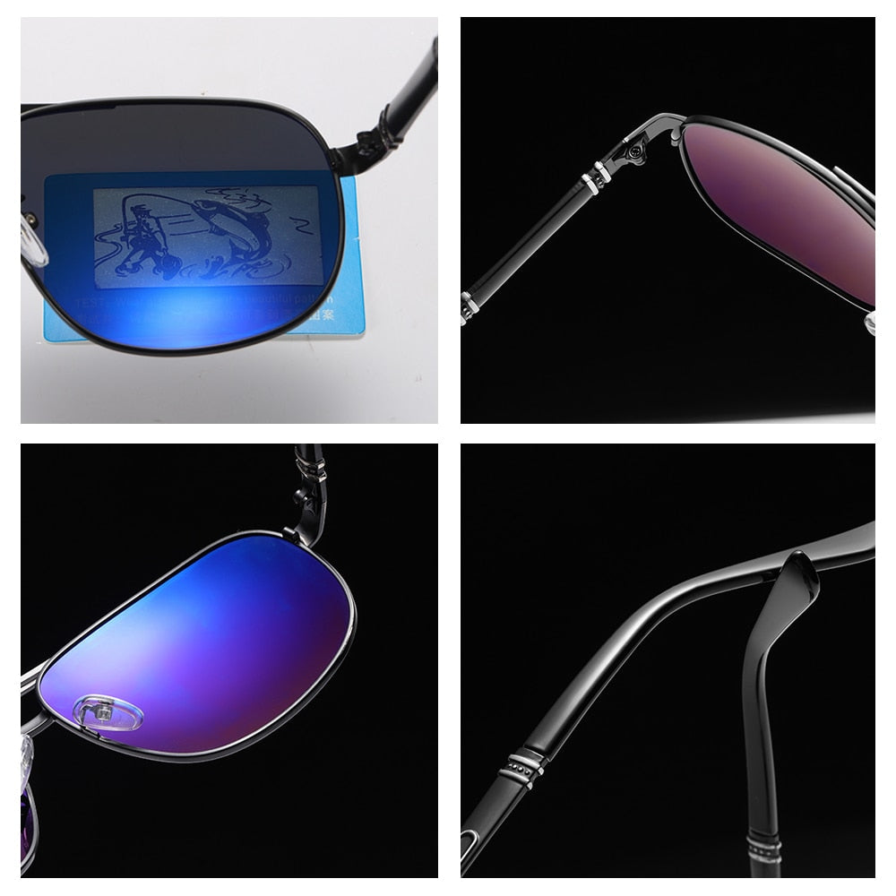 Lunettes de soleil polarisées pour la conduite Homme Marque de lunettes de soleil Designer Lunettes de soleil noires