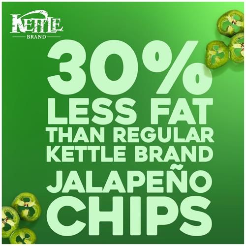 Chips de pommes de terre Kettle Brand, chips jalapeño cuites à l'air, sac format familial de 319 g