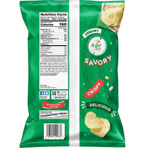 Lays Crème Sûre et Oignon, 7,75 oz