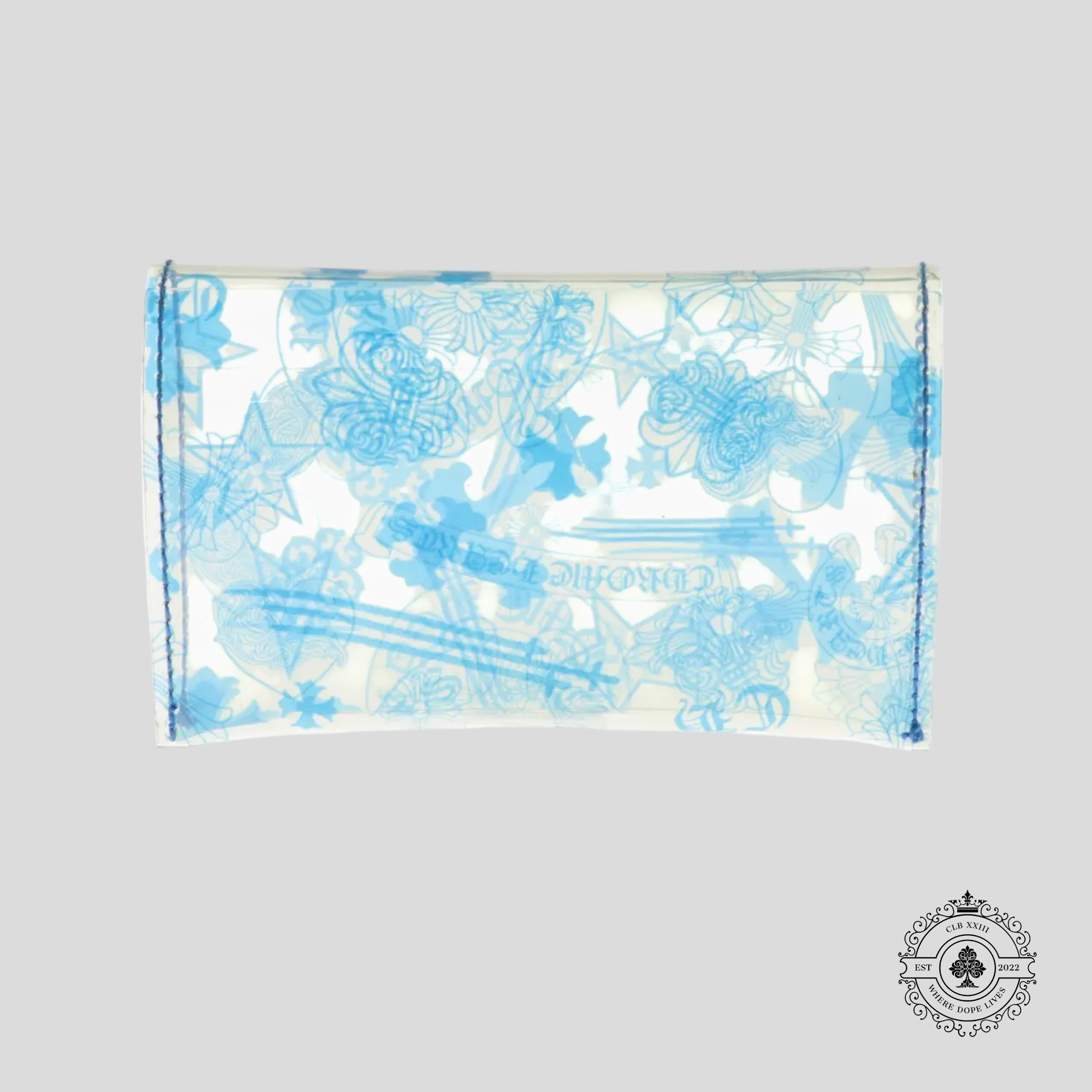 Étui pour cartes en plastique Chrome Hearts bleu