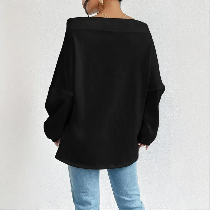 Pull grande taille à épaules dénudées