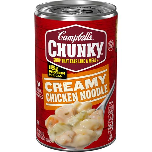 Soupe copieuse Campbell, soupe crémeuse aux nouilles et poulet, boîte de 533 g