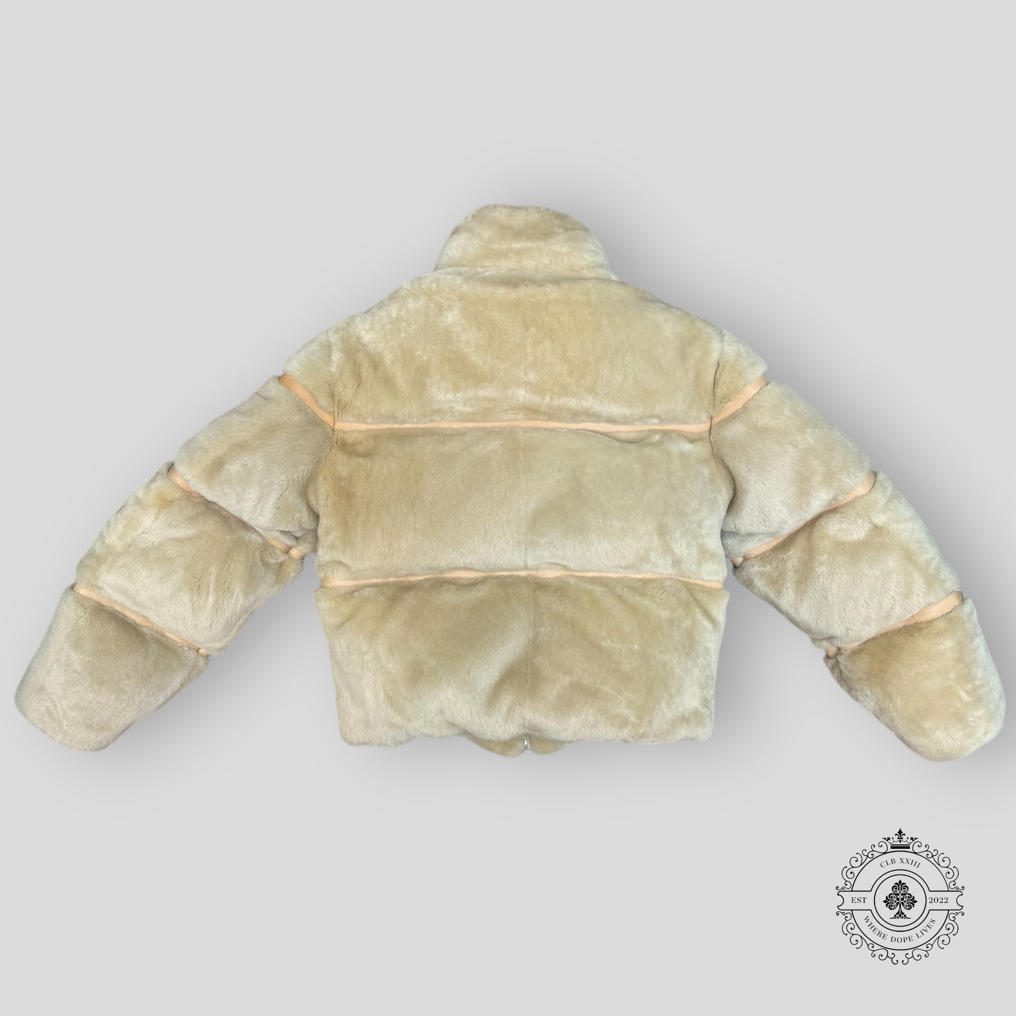Blouson Louis Vuitton en duvet et peau lainée