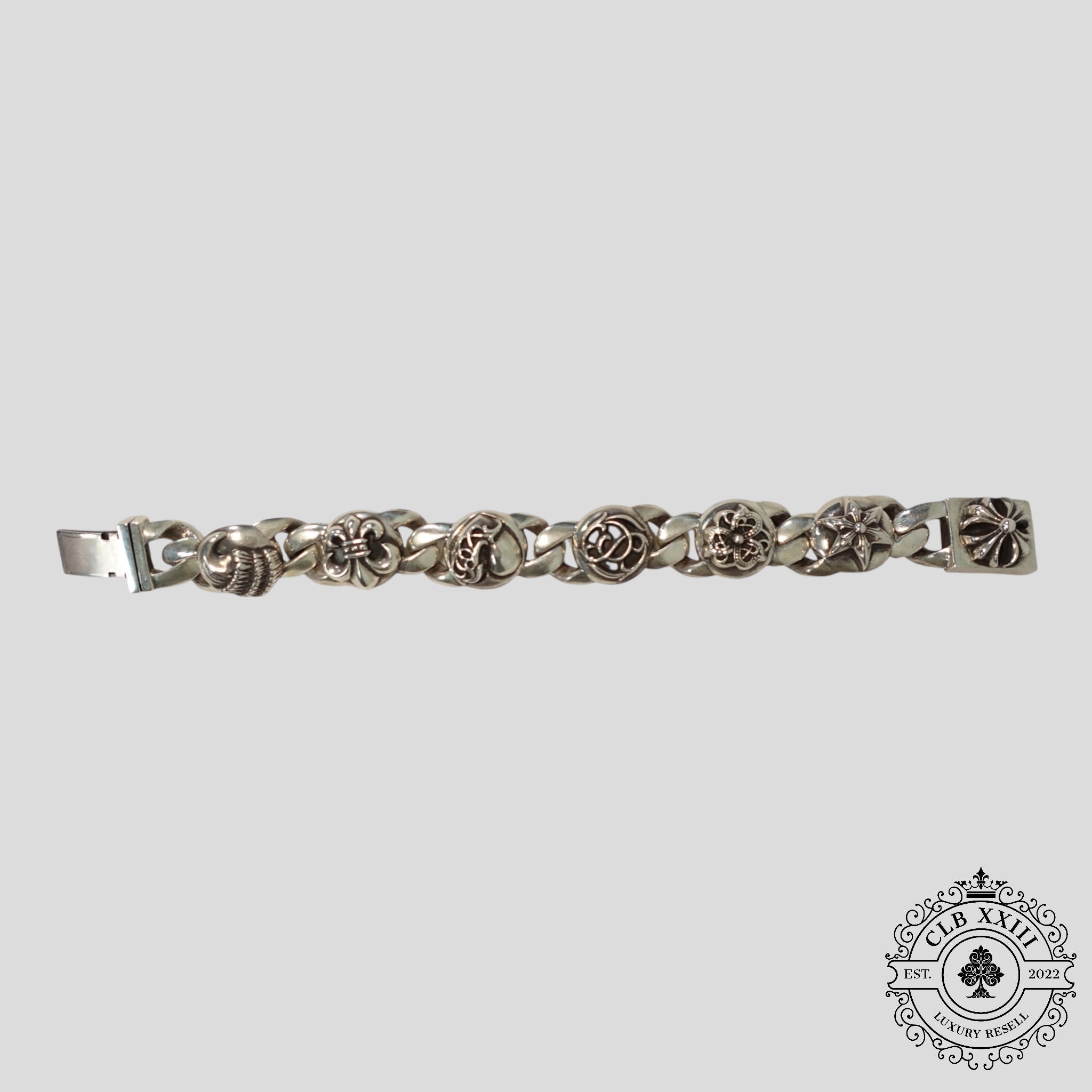 Bracelet Multi-Maillons Chrome Hearts en Argent