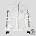 Veste de survêtement en maille Chrome Hearts Horseshoe Logo Blanche