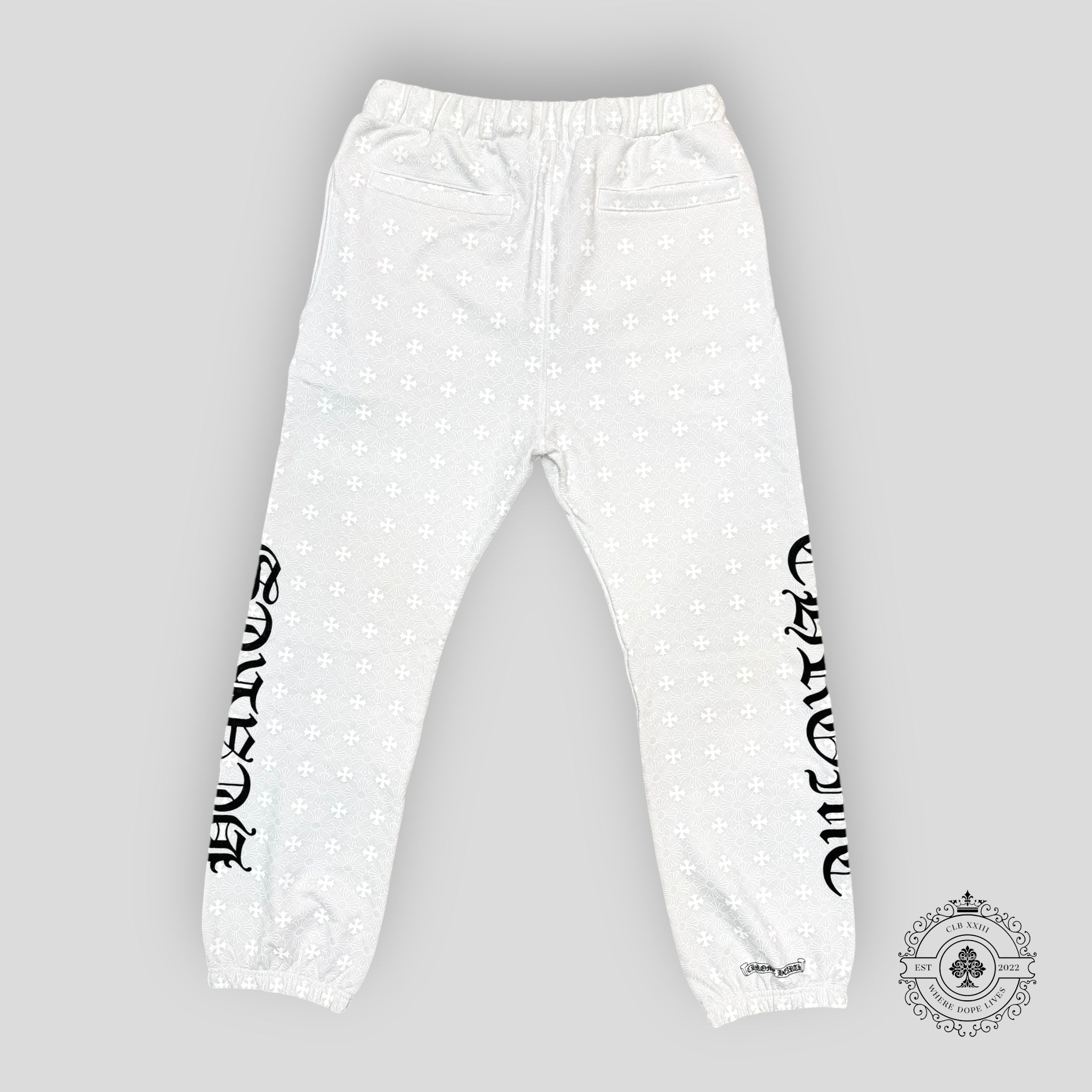 Pantalon de survêtement Chrome Hearts All Over Monogram blanc