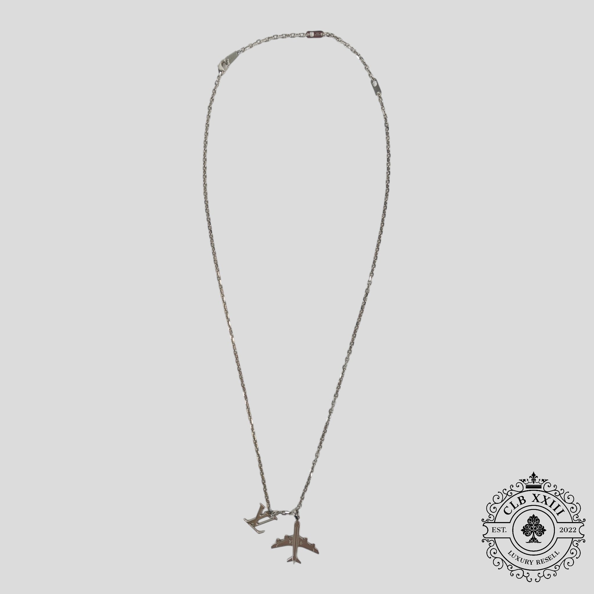 Collier Chaîne Louis Vuitton Planes Argenté