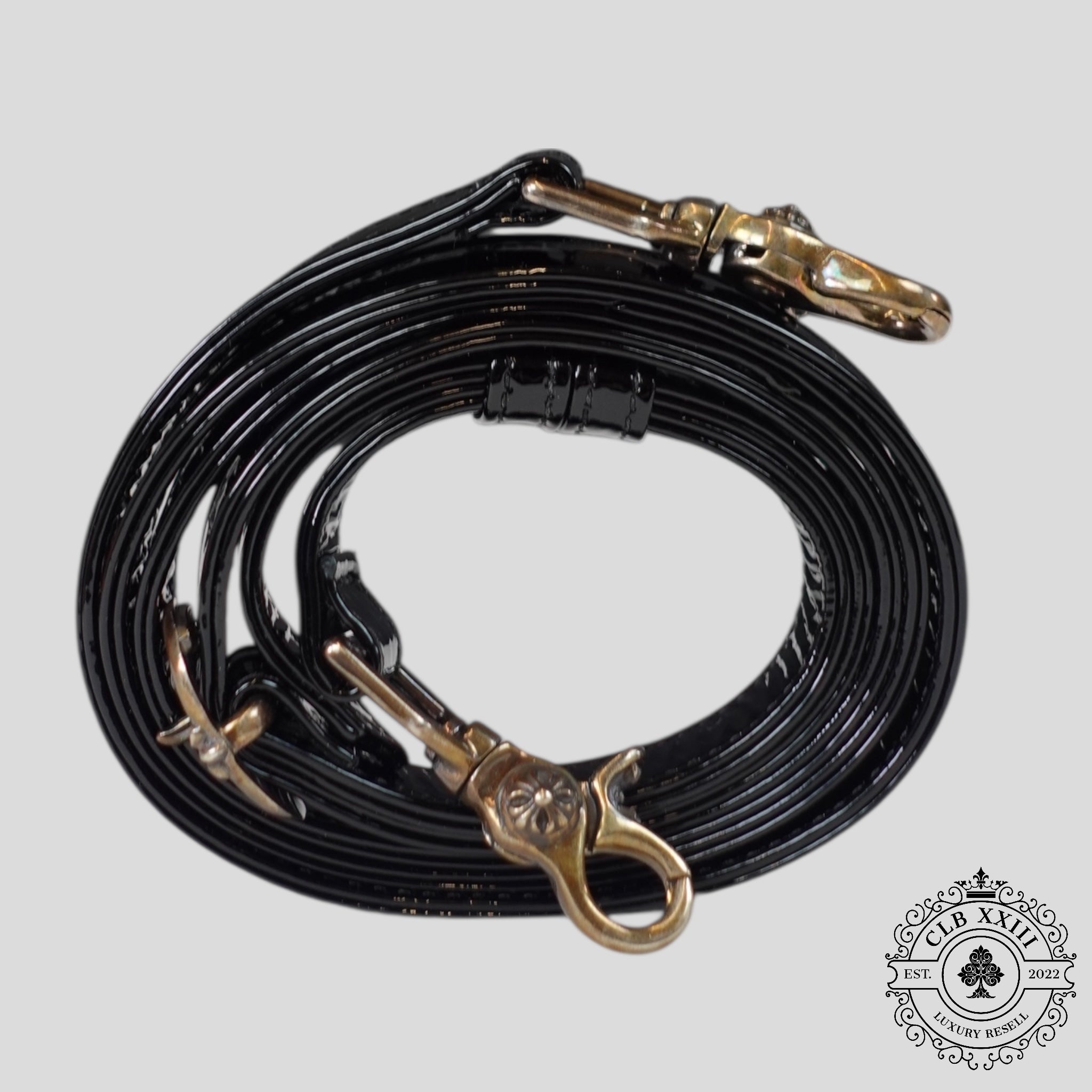 Sac Takka en peau lainée Chrome Hearts Triple Cross Patch orange/noir