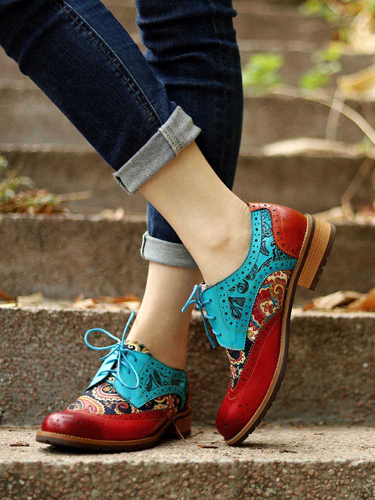 Chaussures Richelieu bohèmes faites à la main