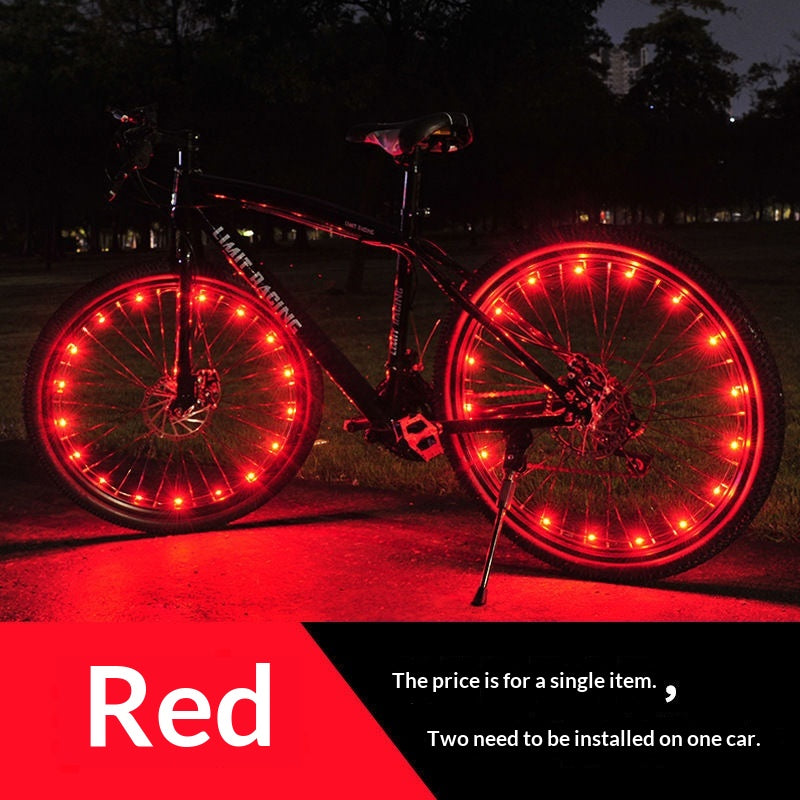 20 éclairages de jante de vélo LED, éclairage de roue, chaîne lumineuse pour rayons, bandes lumineuses étanches pour vélo, accessoires de décoration LED étanches pour rayons de vélo pour adultes, belle décoration de vélo de nuit