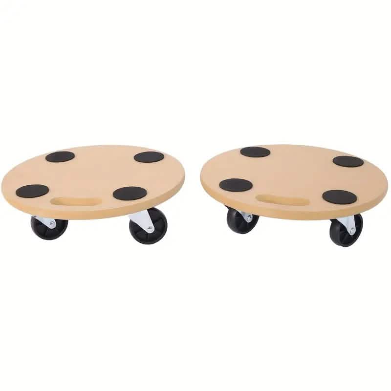 Lot de 2 : Chariot de déménagement robuste en bois