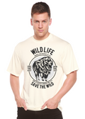 T-shirt à manches courtes à motif en viscose de bambou/coton biologique Wild Life Spun Bamboo® pour homme