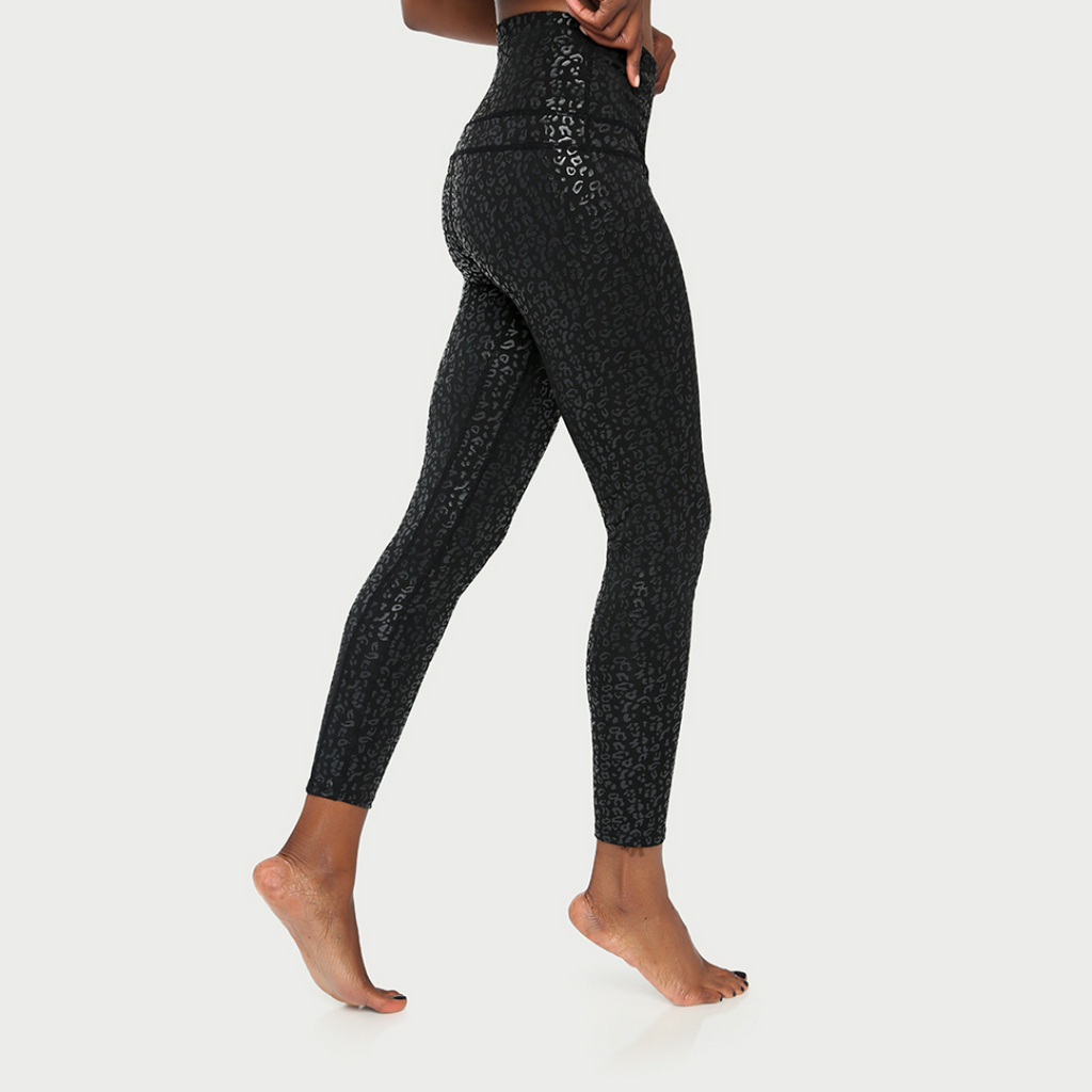 Legging actif guépard métallisé