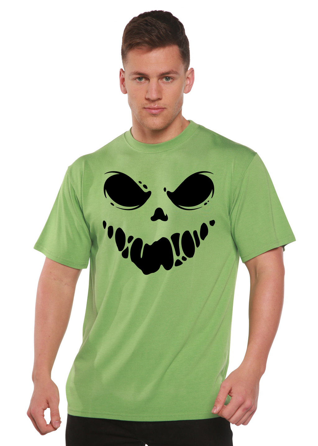 T-shirt graphique à manches courtes Halloween Boo pour homme en bambou viscose/coton biologique