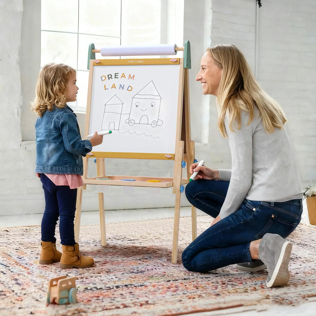 Chevalet d'art 3-en-1 Tiny Land® pour enfants
