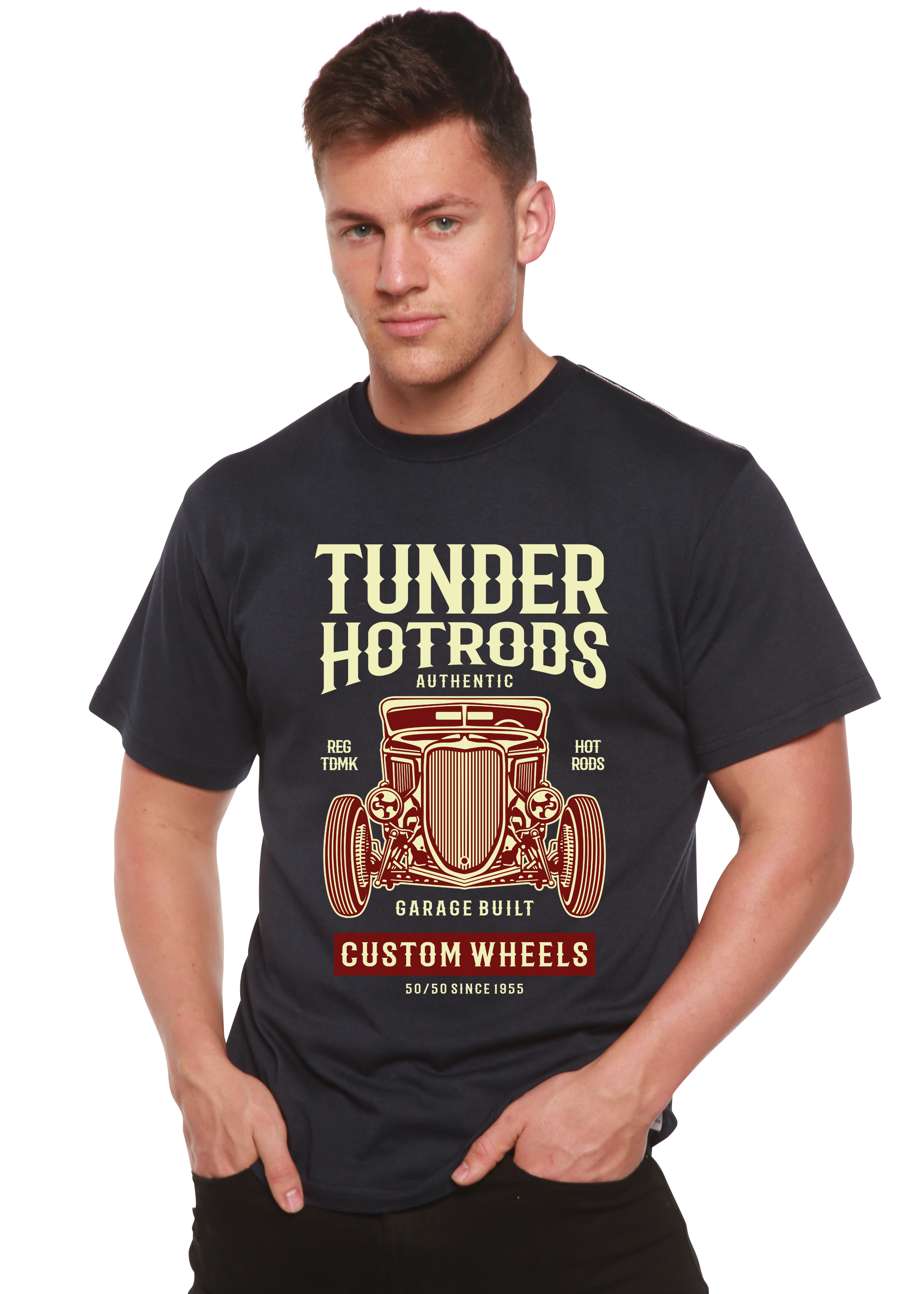 T-shirt graphique à manches courtes pour homme Thunder Hot Spun Bamboo® en viscose de bambou/coton biologique