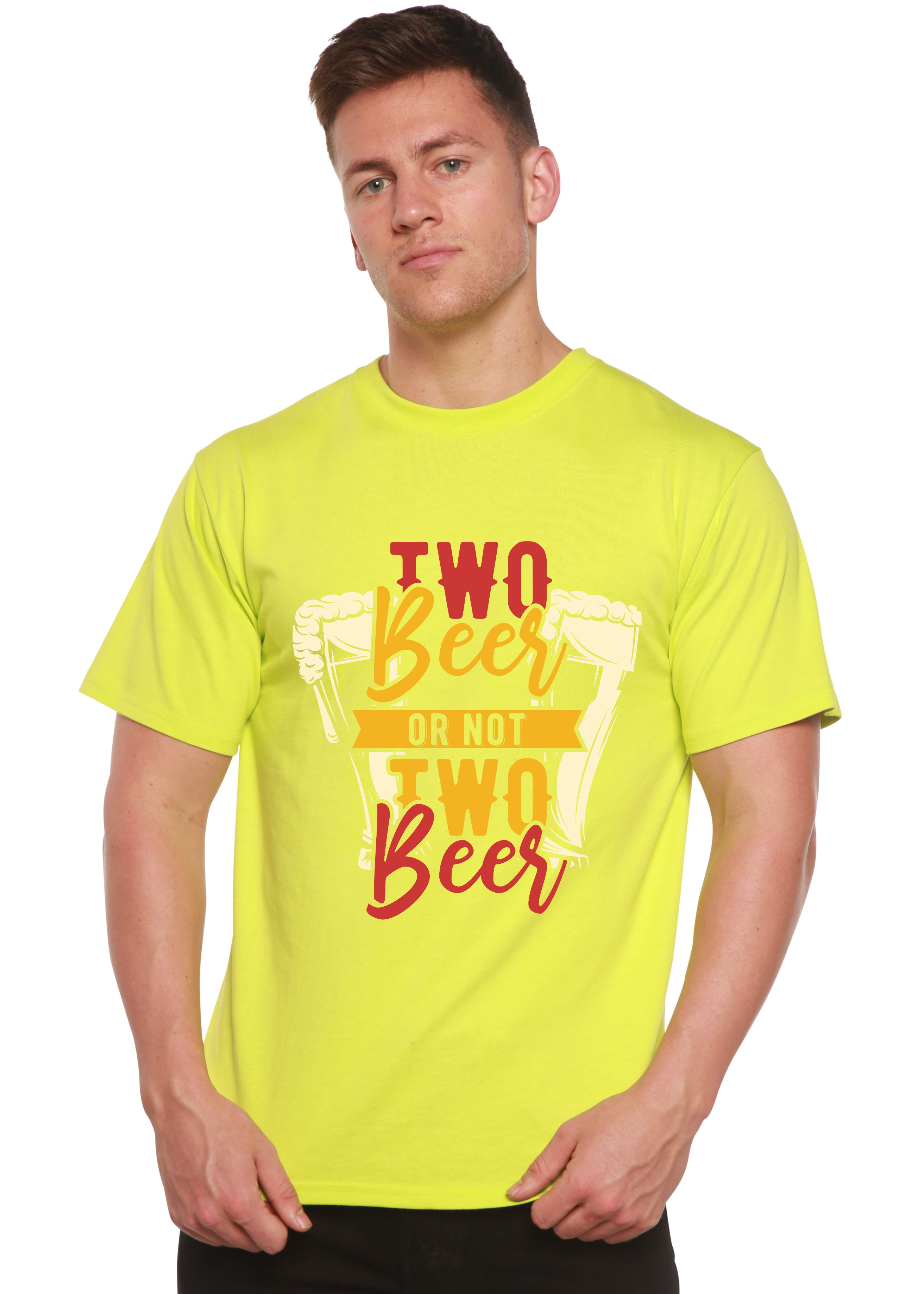 T-shirt graphique à manches courtes en viscose de bambou/coton biologique Two Beer Men
