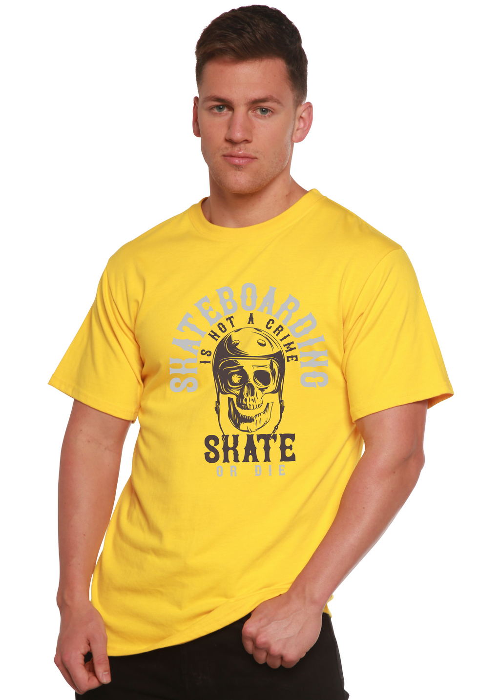 Skate Boarding Men's Bamboo Viscose/Organic Cotton Short Sleeve Graphic T-Shirt