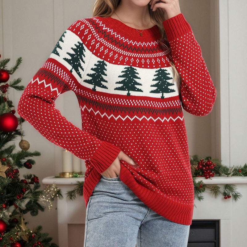 Pull décontracté femme à motif pin